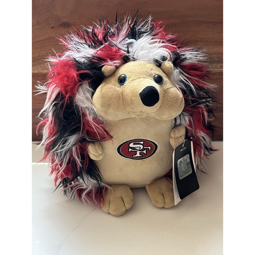 Forever Collectibles NFL San Francisco 49ers Plush Stuffed Hedgehog Figure Tags